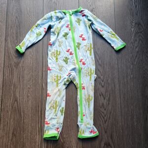 Kozi & Co Christmas Cactus zip coverall, 18-24 months